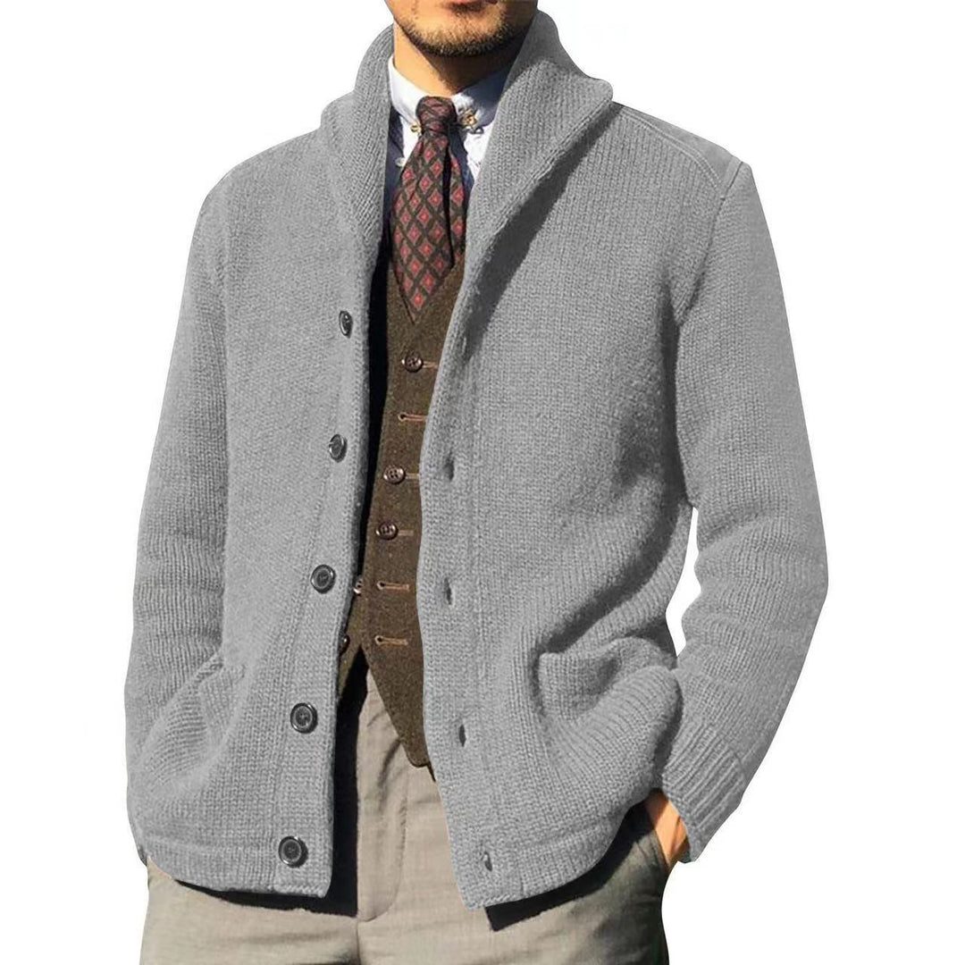 Herren Struktur Strickjacke Pullover Drune