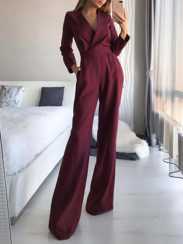 Drune Langärmeliger Jumpsuit mit schmaler Passform für Frauen