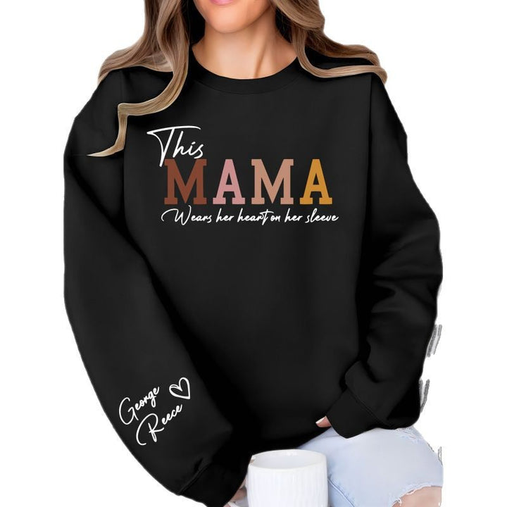 Damen Sweatshirt mit inspirierendem Mama-Aufdruck und bequemer Passform Drune