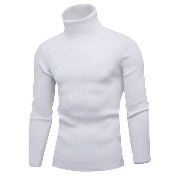 Herren modischer Rollkragenpullover mit feiner Rippstruktur Drune
