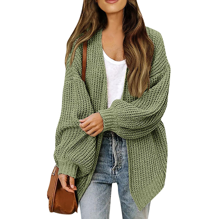 Damen Oversized Chunky Strickjacke Drune