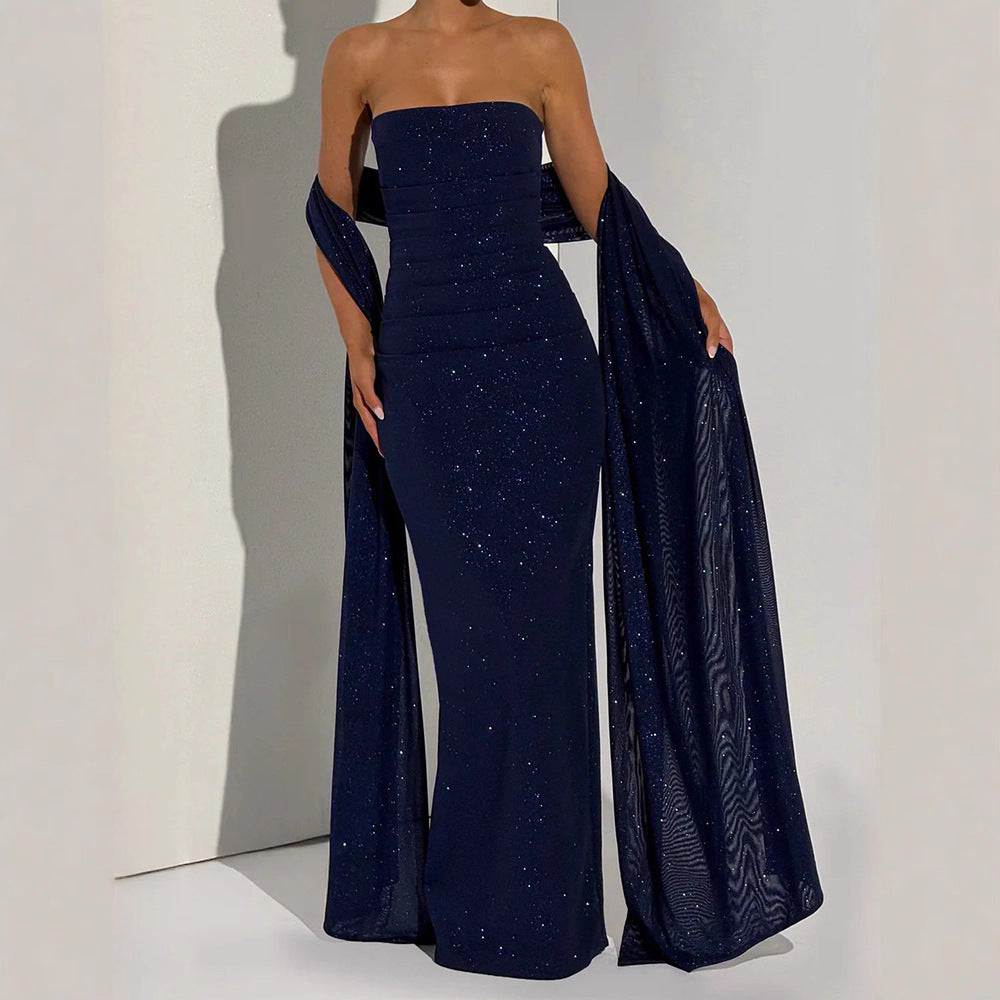 Damen Glamouröses Abendkleid mit schimmernden Details Drune