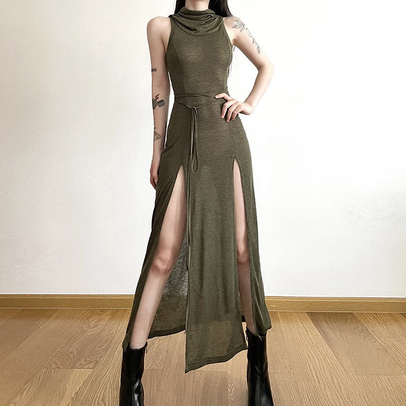 Femme High-Slit Maxi Kleid Drune