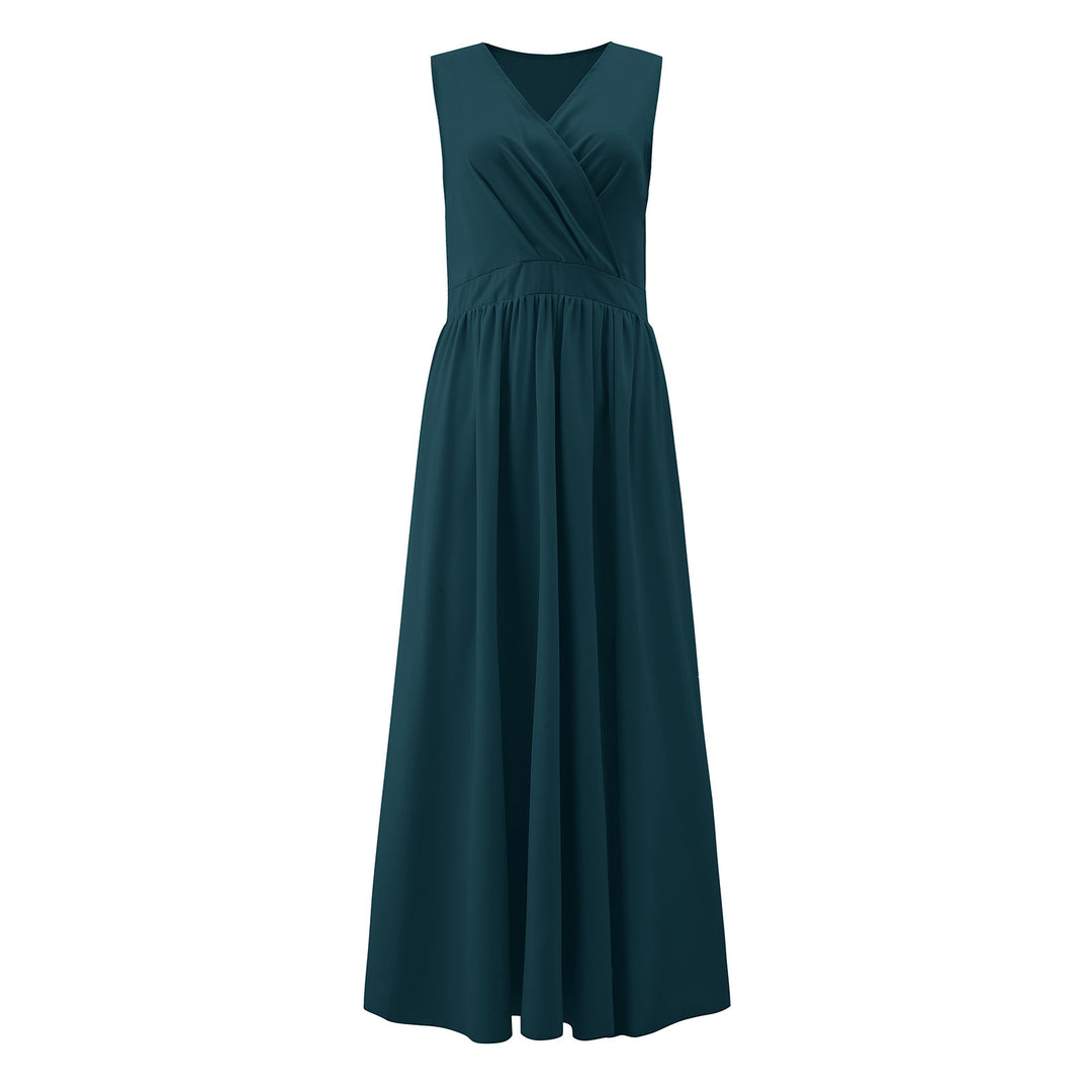 Damen Maxikleid mit elegantem Wickeldesign und seitlichem Schlitz Drune