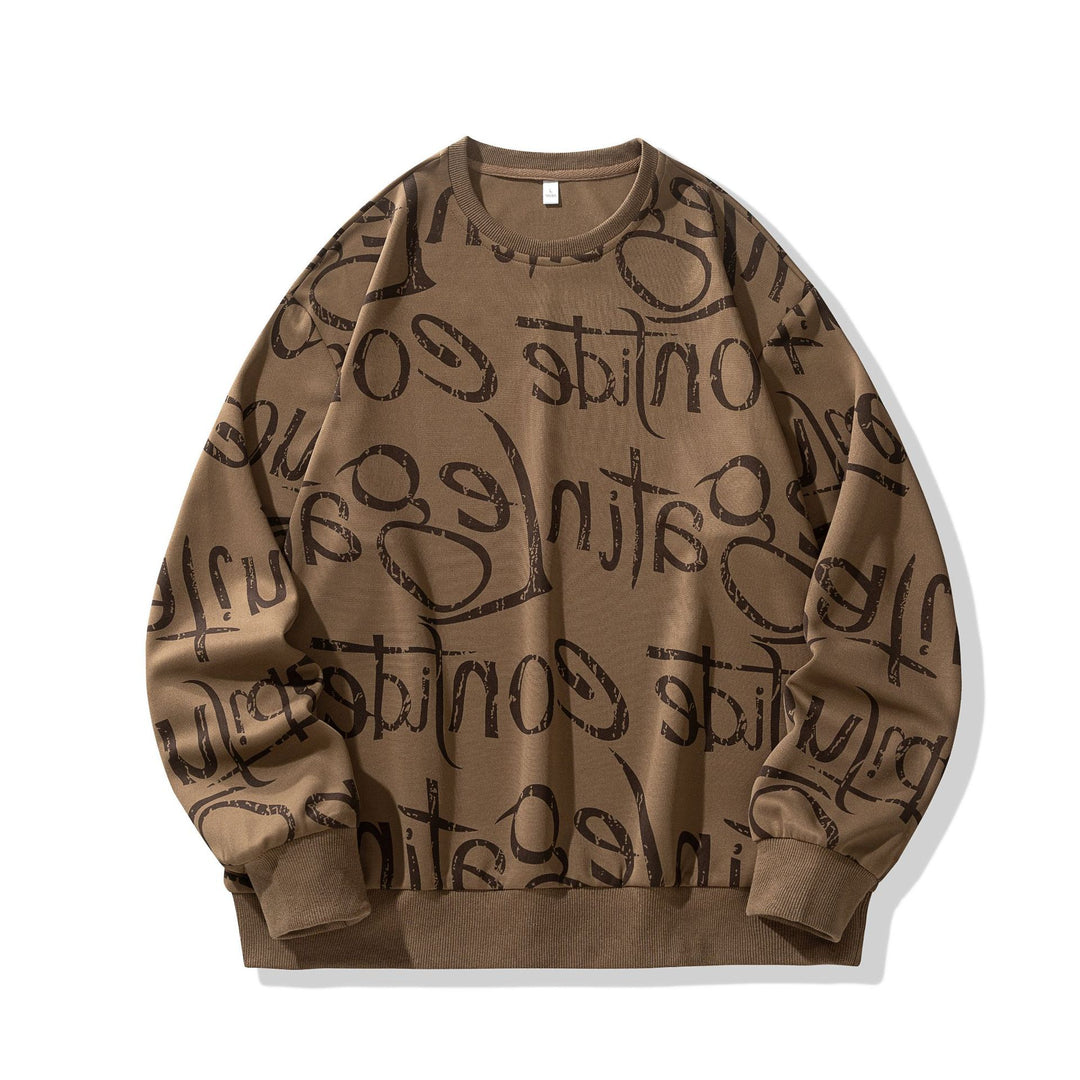 Herren Sweatshirt mit kreativem Motiv und weichem Innenfutter Drune