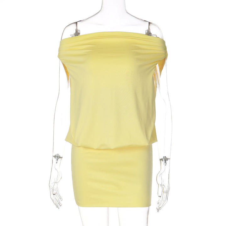 Damen Off-Shoulder Minikleid mit fließendem Design Drune