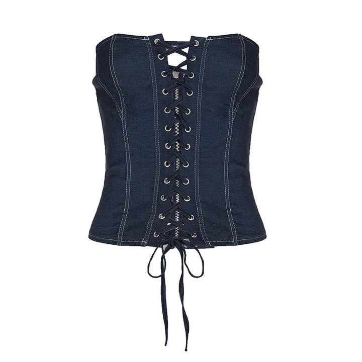 Damen Corsage-Oberteil mit raffiniertem Schnürdesign und figurformendem Schnitt Drune