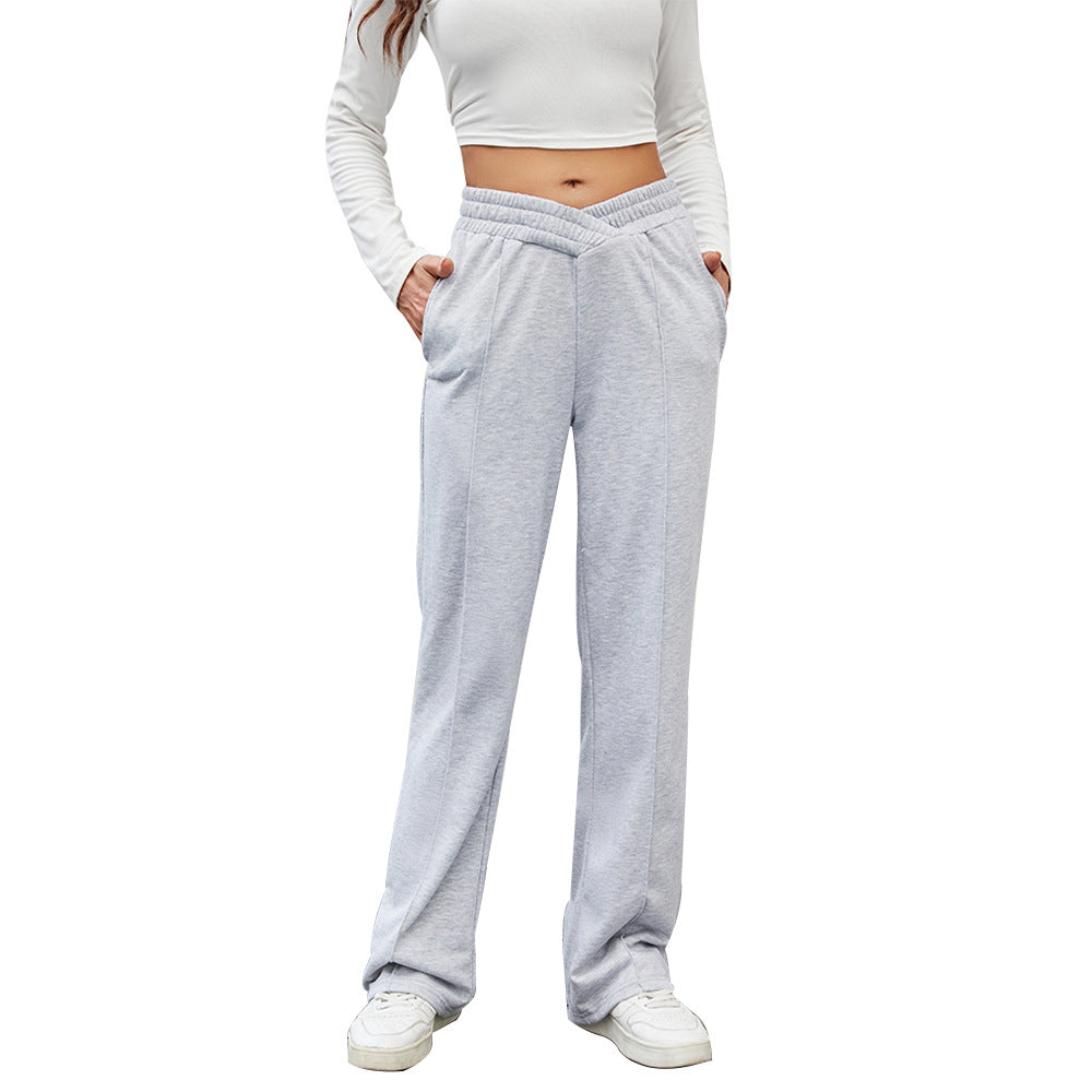 Damen bequeme Freizeithose mit elastischem Bund und praktischen Taschen Drune