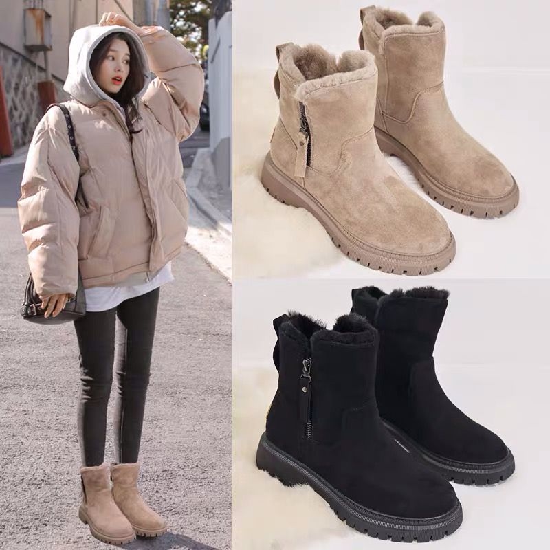 Damen modische Winterboots mit weichem Innenfutter und robustem Profil Drune