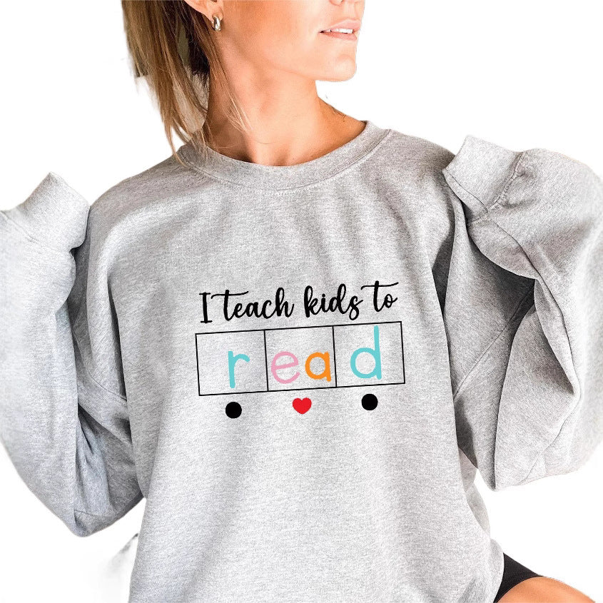 Damen Sweatshirt mit kreativem Lehrmotiv Drune