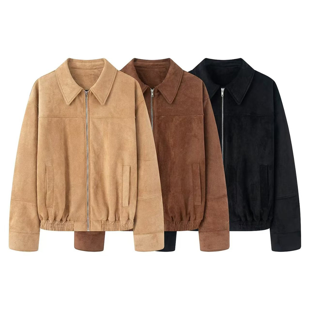 Damen modische Steppjacke mit elastischem Bund und praktischen Taschen Drune