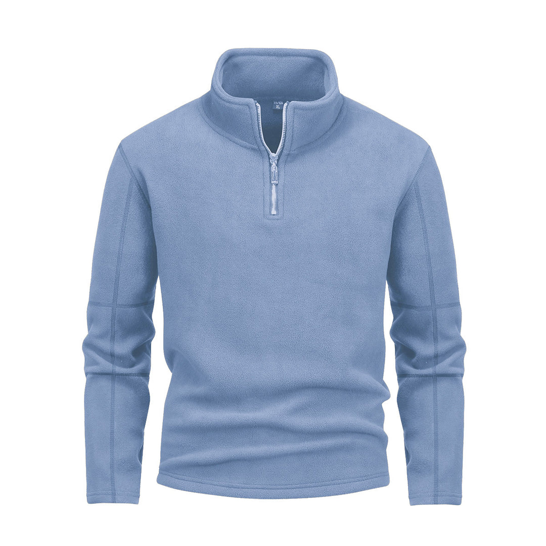 Herren nan Fleece-Halbzip-Pullover mit Stehkragen und flauschiger Mikrofleece-Qualität Drune