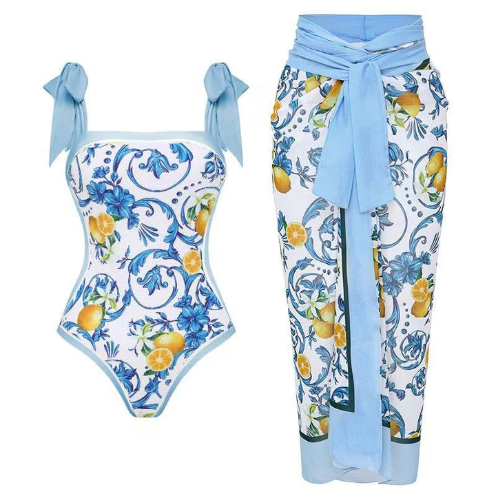 Damen Badeanzug- und Sarong-Set Drune