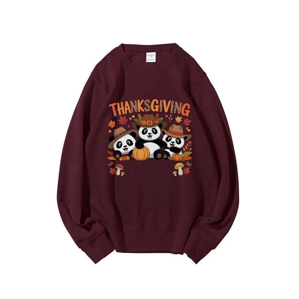 Damen Sweatshirt mit lustigem Tierdesign und herbstlichem Motiv Drune