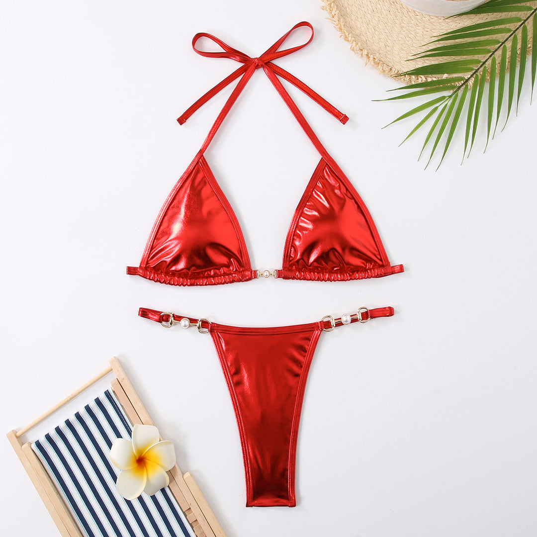 Damen Triangel-Bikini mit glamourösen Details Drune