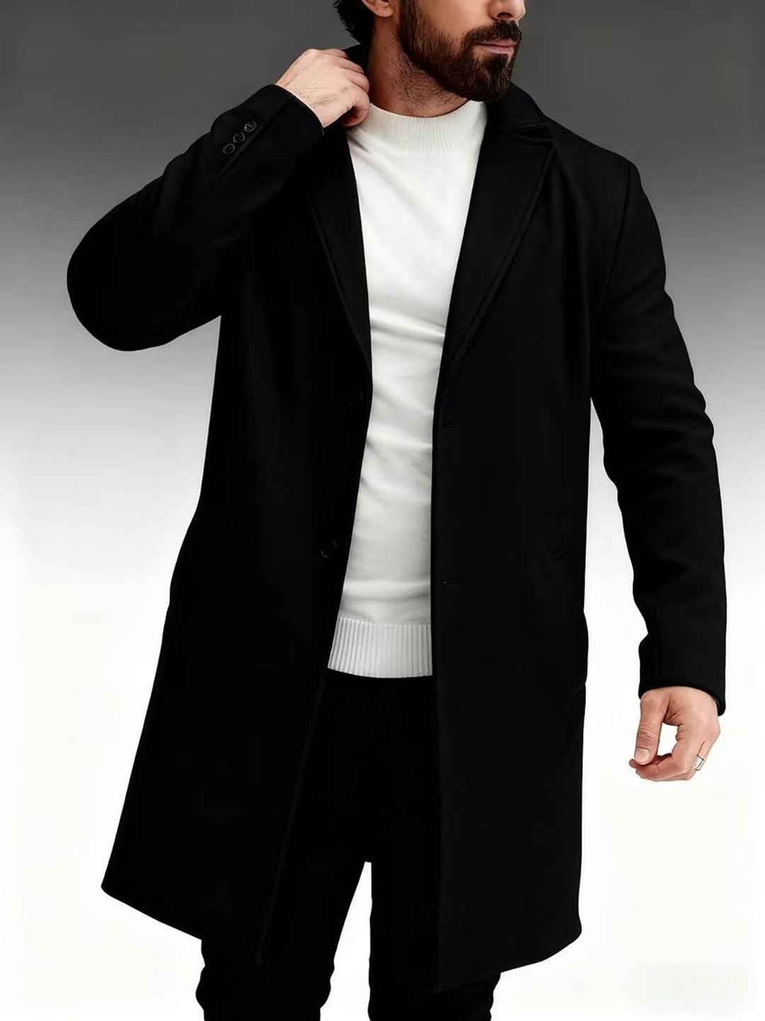 Herren klassischer und eleganter Wintermantel Drune