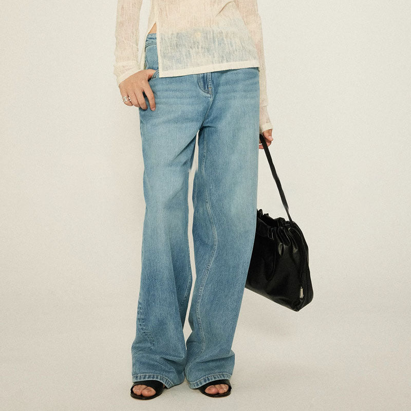 Damen High-Waist Bootcut-Jeans aus hochwertigem Denim Drune