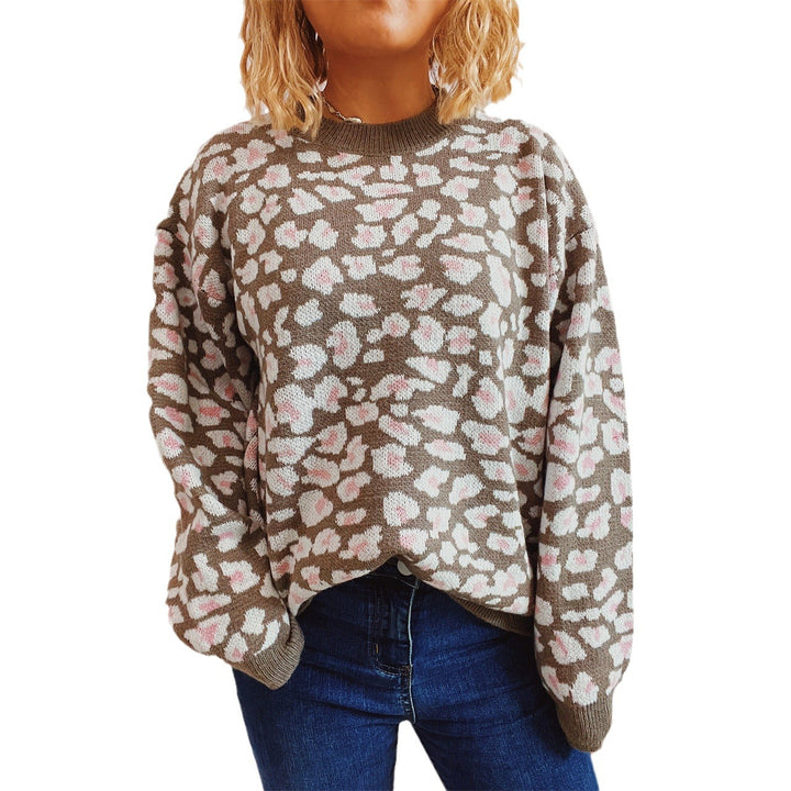 Damen legerer Pullover mit tierischem Muster Drune