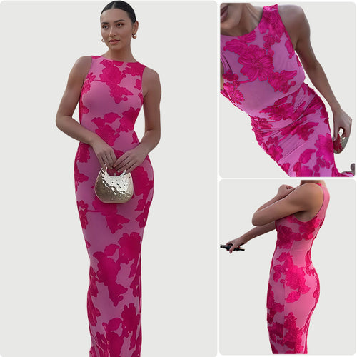 Damen Bodycon-Kleid mit floralem Muster und elegantem Schnitt Drune