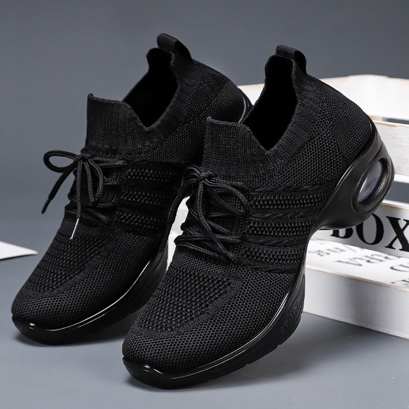 Damen nan avantgardistischer Strick-Plateau-Sneaker mit gepolsterter Air-Unit, sockenähnlichem Einstieg und ergonomischem Memory-Fußbett Drune