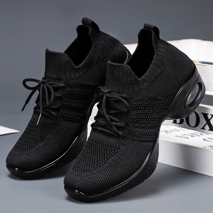Damen nan avantgardistischer Strick-Plateau-Sneaker mit gepolsterter Air-Unit, sockenähnlichem Einstieg und ergonomischem Memory-Fußbett Drune