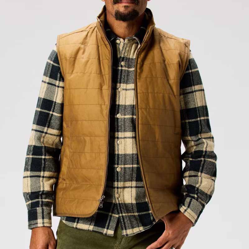 Herren gesteppte Weste mit modernem Schnitt und funktionalen Taschen Drune