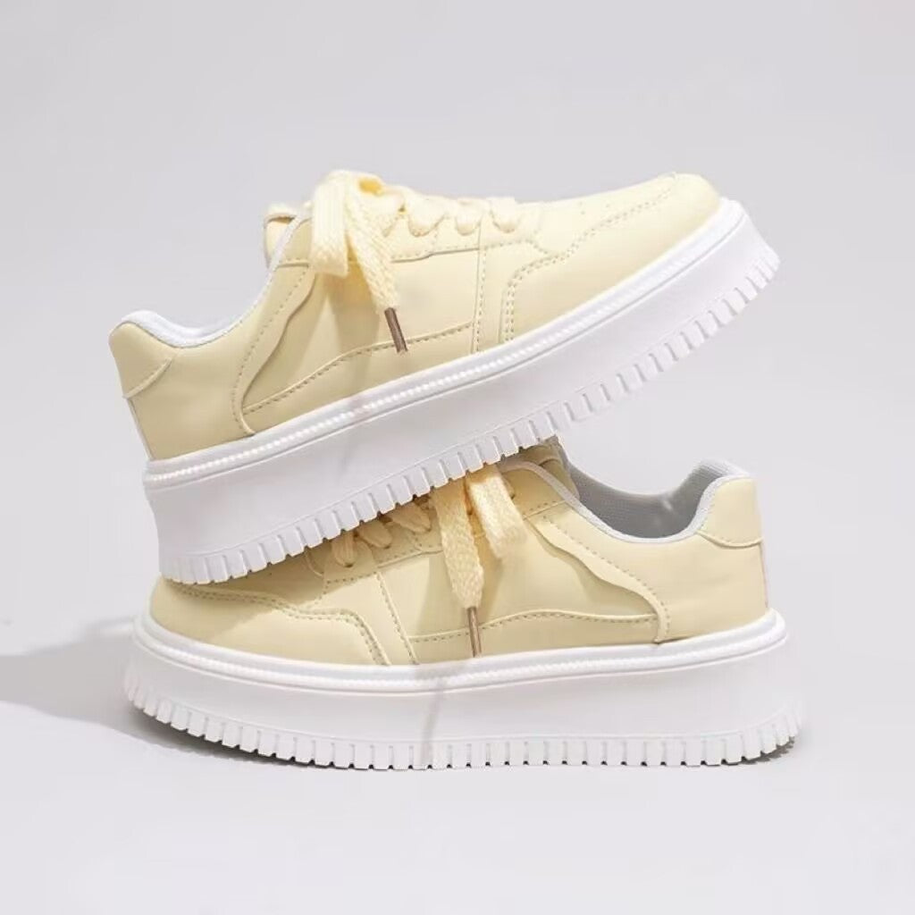 Damen Sportliche Sneakers mit dicker Laufsohle und atmungsaktiver Fütterung Drune