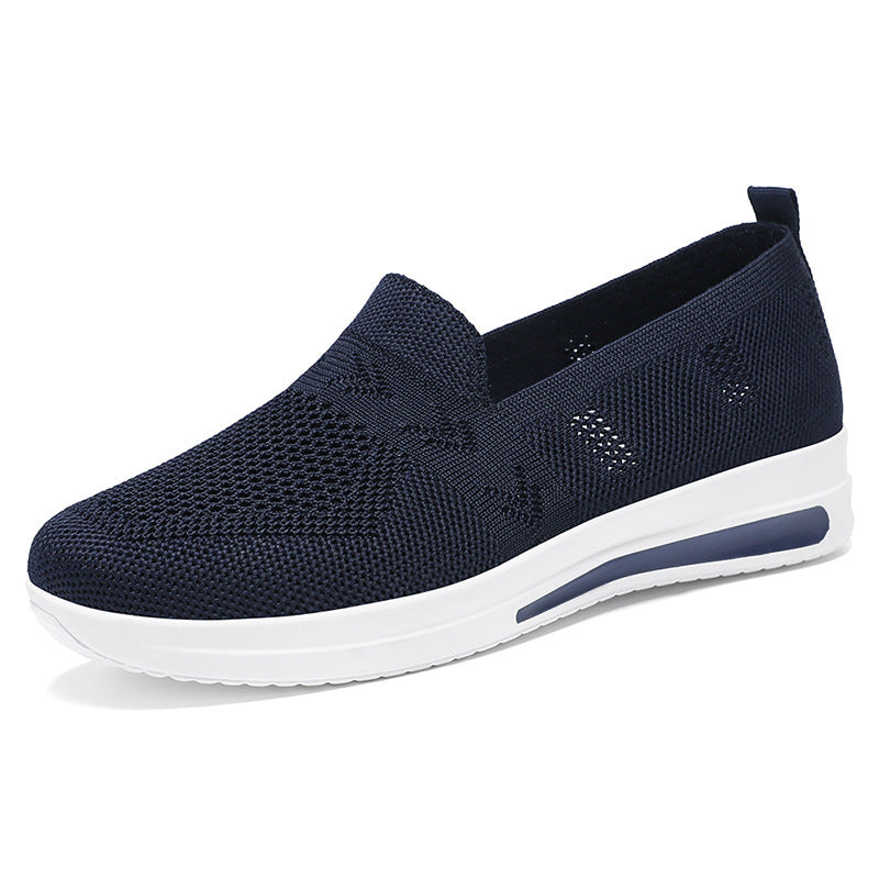 Damen Slip-On Freizeitsneaker mit atmungsaktivem Strickoberteil und rutschfester Sohle Drune