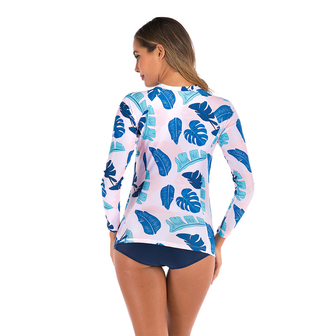 Damen Langarm-Surfuanzug mit floralem Motiv Drune