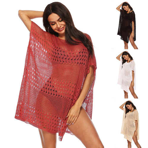 Damen eleganter Strandsarong mit filigranem Häkelmuster Drune