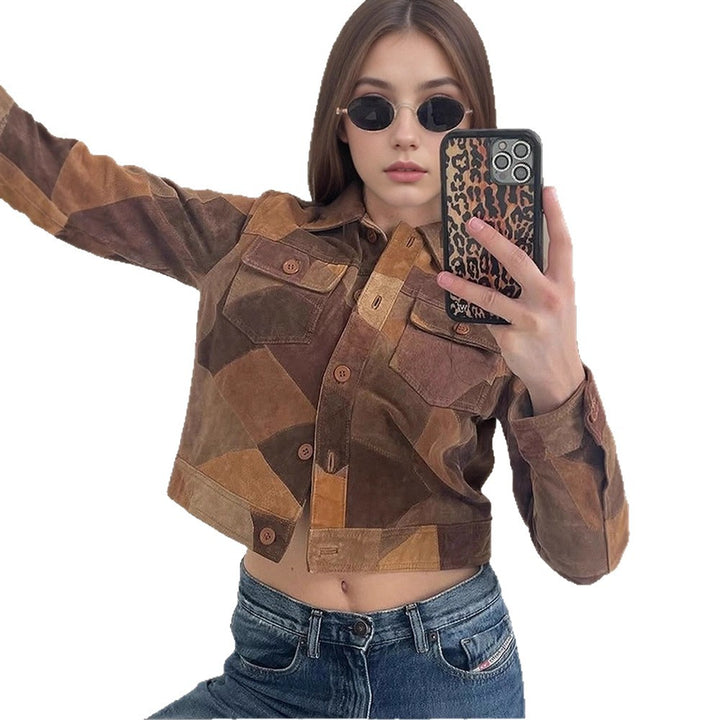 Damen cropped Wildlederjacke Drune