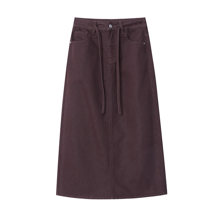 Damen Modischer Maxirock mit eleganten Stretch-Details Drune