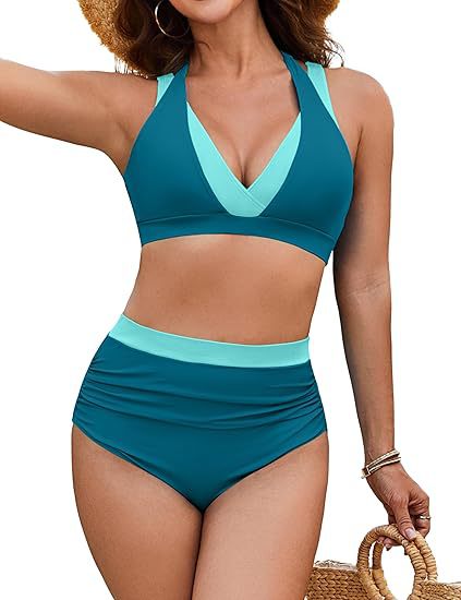 Damen Sport-Bikini mit hohem Bund Drune