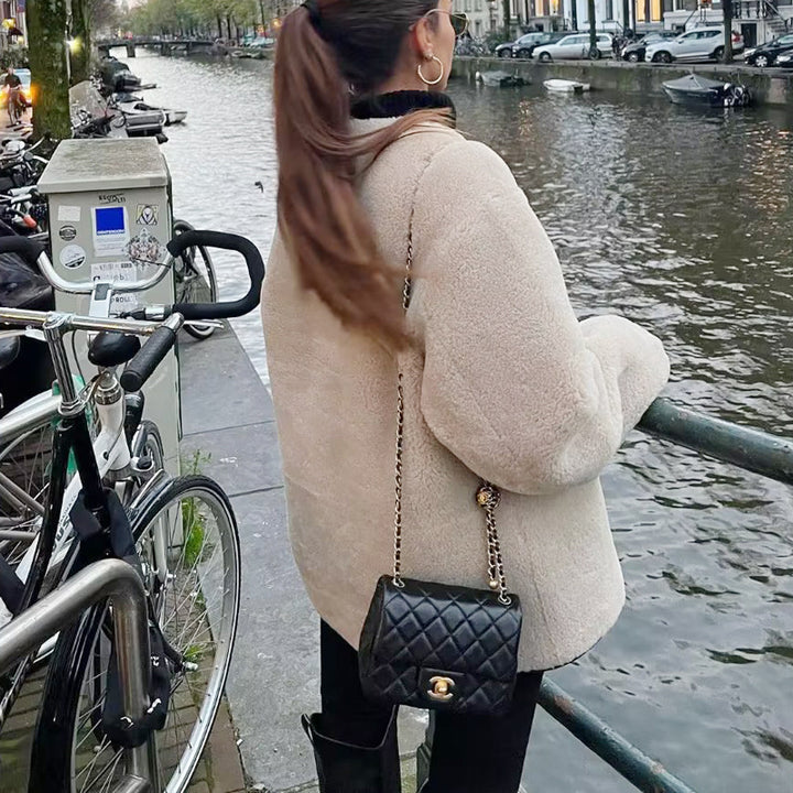 Damen Oversized Teddyjacke Drune