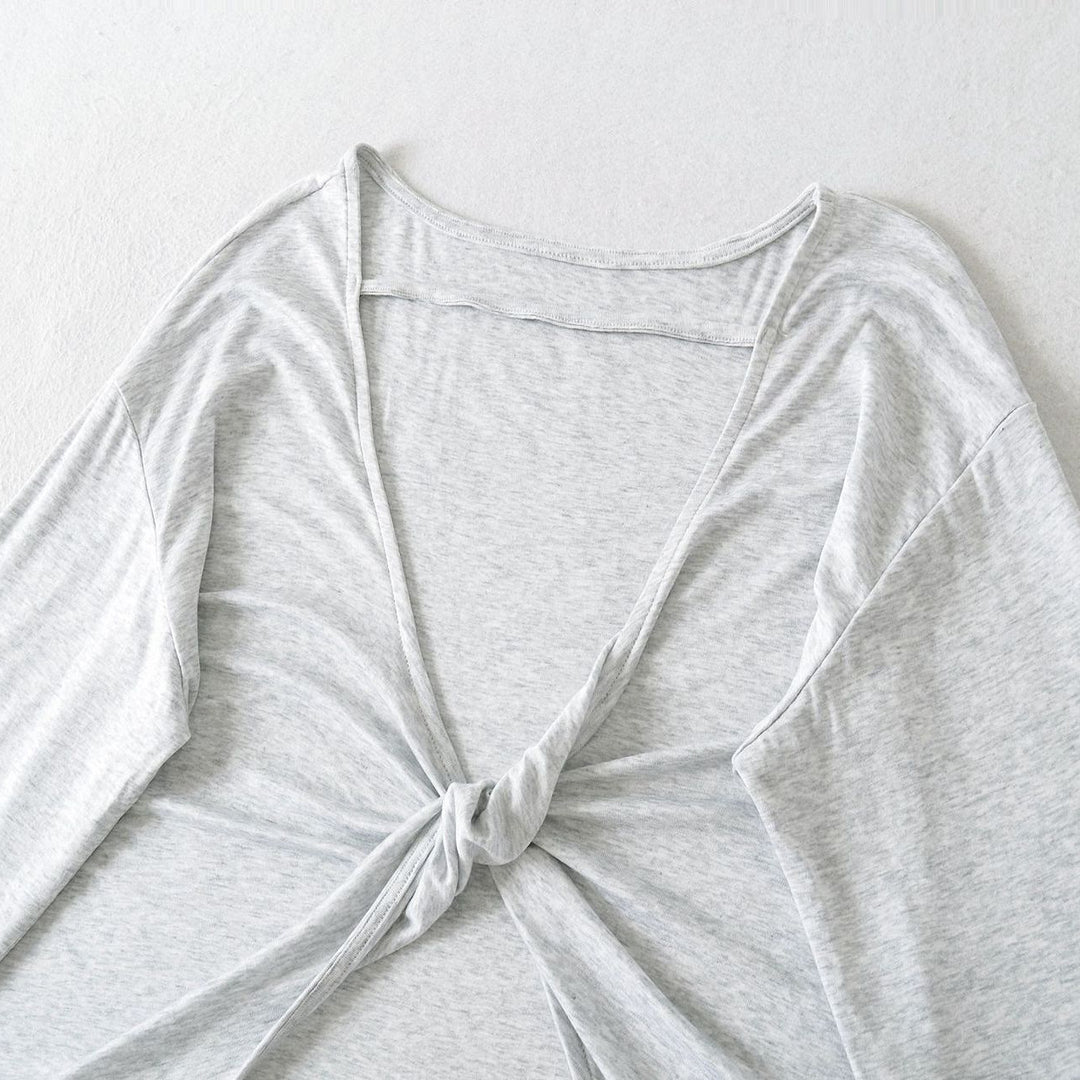 Damen Lässiges Langarmshirt mit weitem Schnitt und bequemer Passform Drune