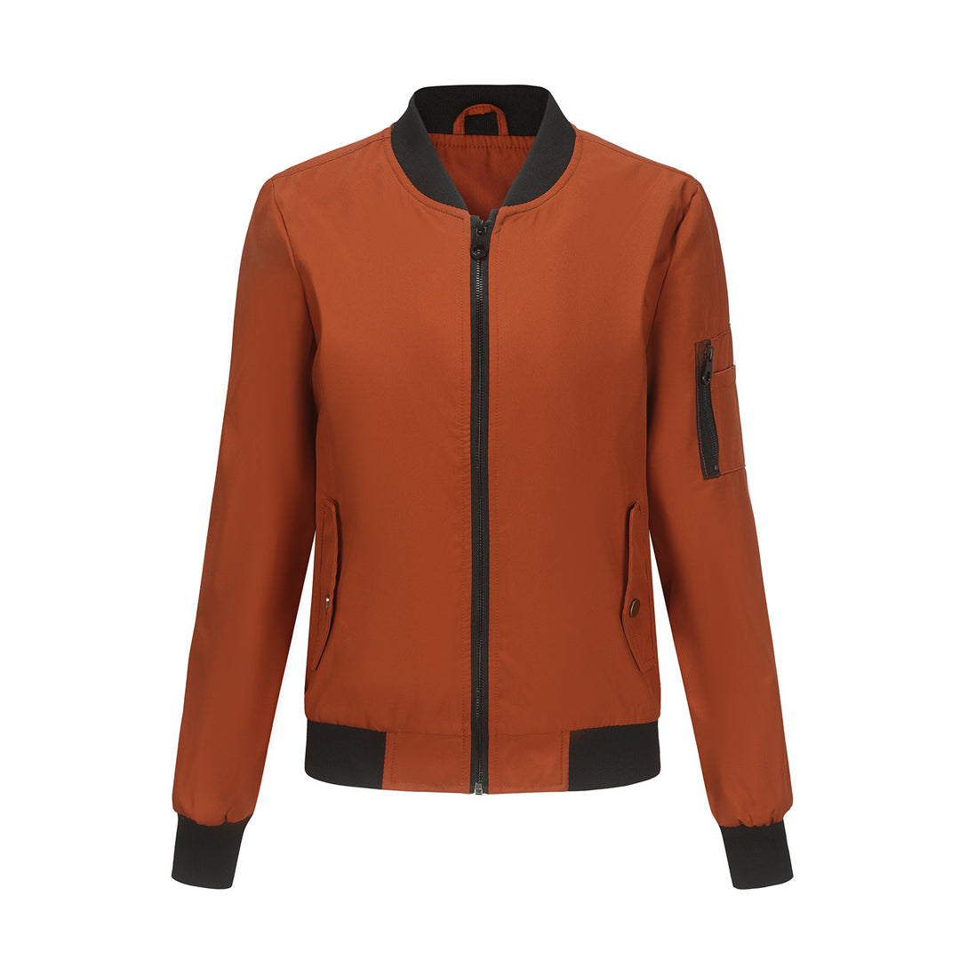 Damen nan leichte Bomberjacke mit Ärmeltasche, kontrastbündchen und sportiver Passform Drune