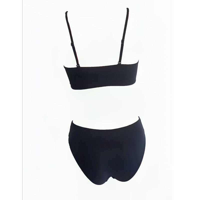 Damen Bandeau-Bikini mit blütenförmigen Details Drune