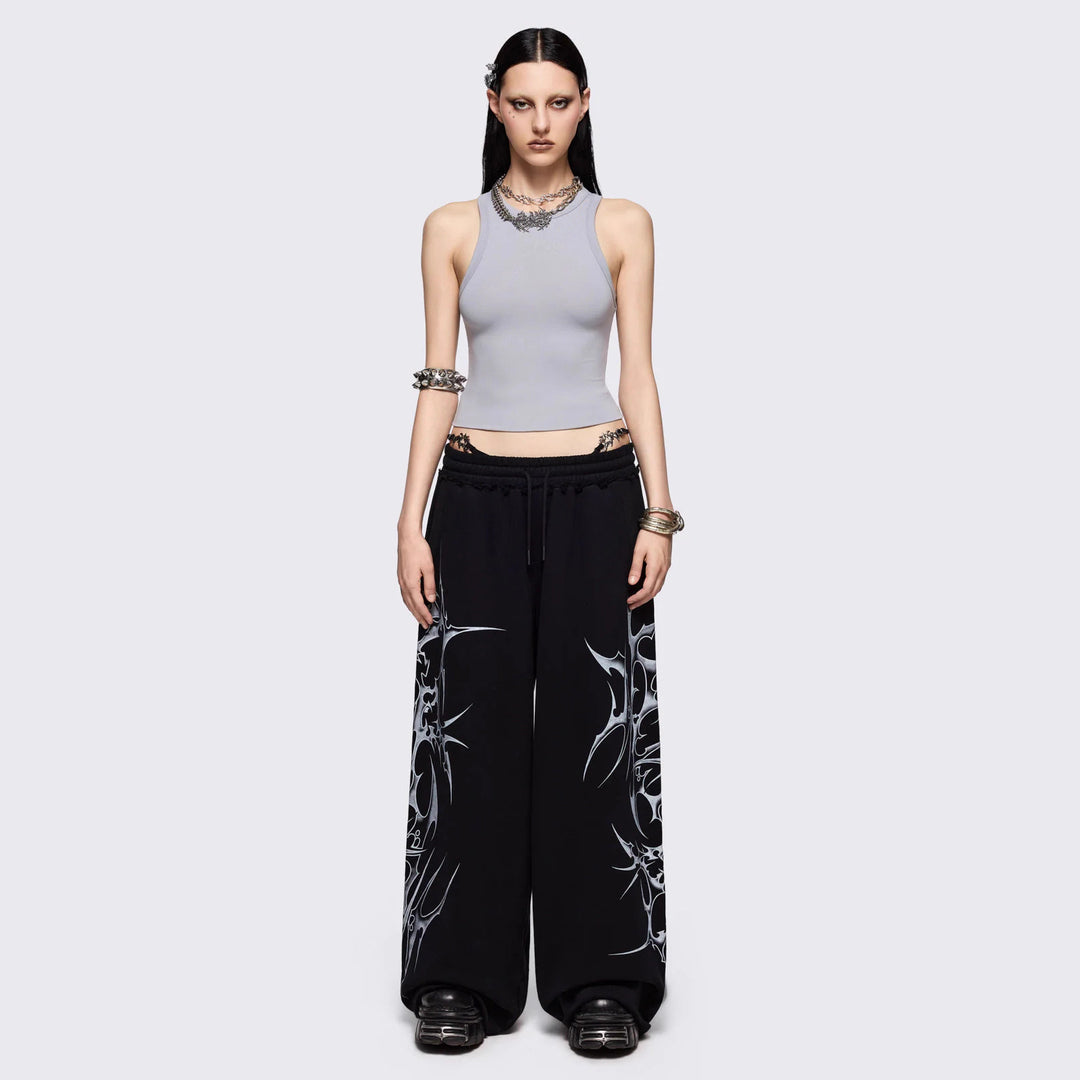 Damen Urbaner Baggy-Hosen mit Grafiken Drune