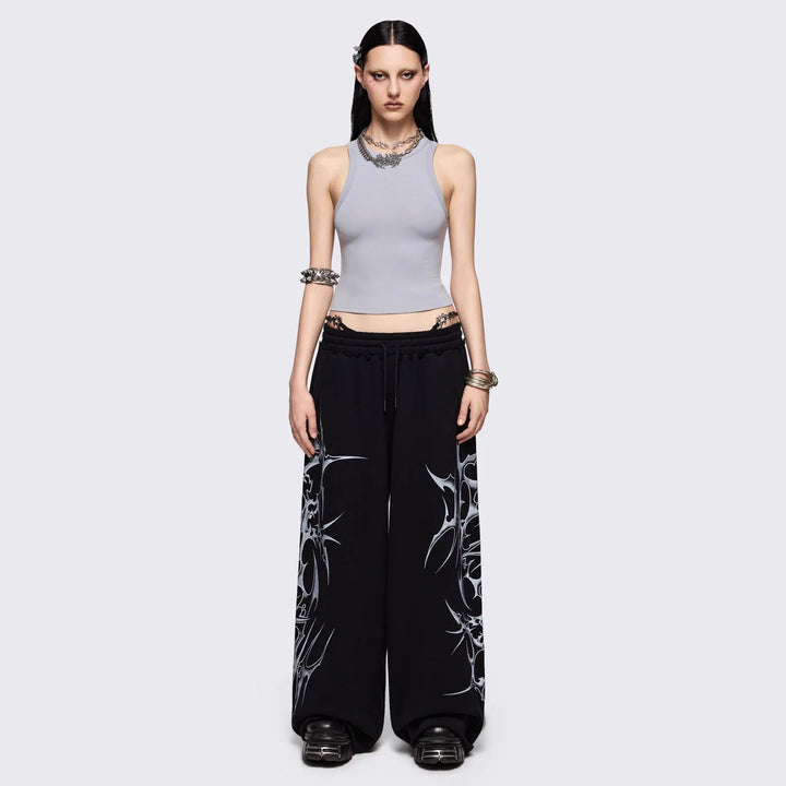 Damen Urbaner Baggy-Hosen mit Grafiken Drune