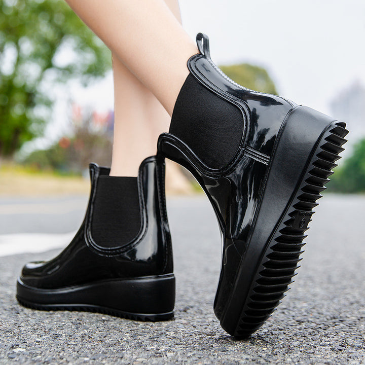 Damen Elegante und wasserdichte Chelsea Boots mit rutschfester Sohle Drune