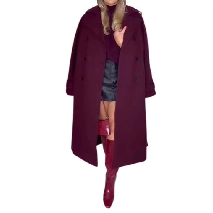 Damen Oversize-Trenchcoat mit doppelter Knopfreihe und großzügigen Taschen Drune