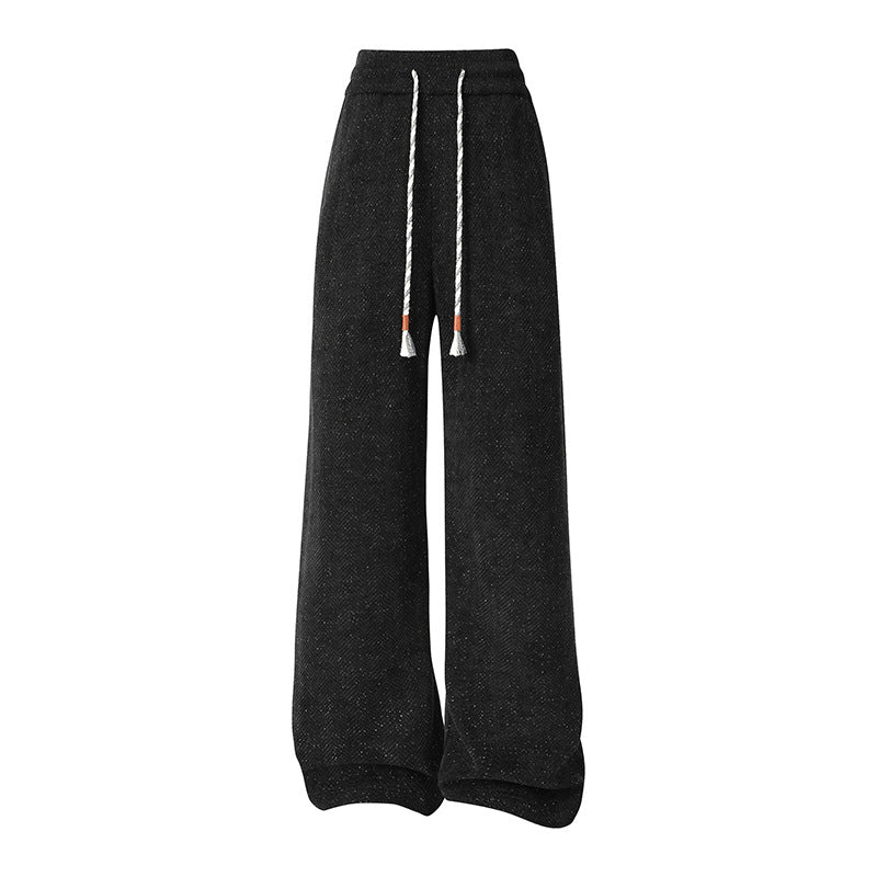 Damen weite Haremshose mit elastischem Bund und trendy Zickzackmuster Drune