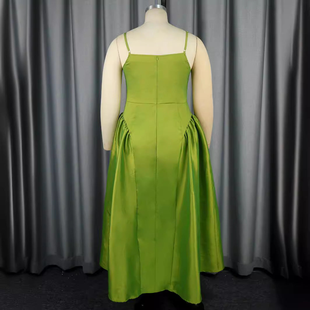 Damen Elegantes A-Linien Maxikleid mit großzügigem Rock Drune