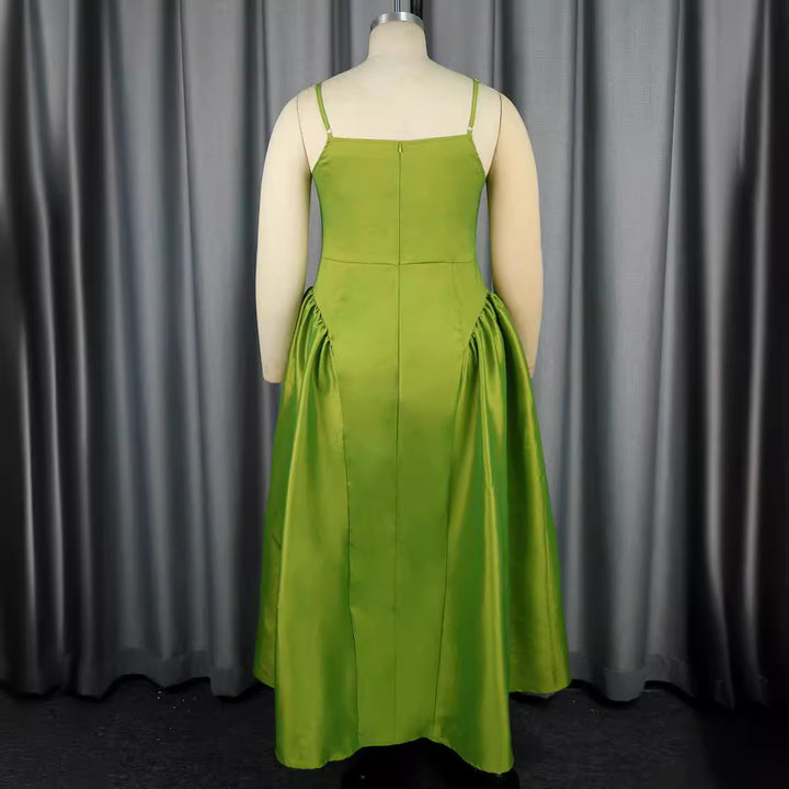 Damen Elegantes A-Linien Maxikleid mit großzügigem Rock Drune