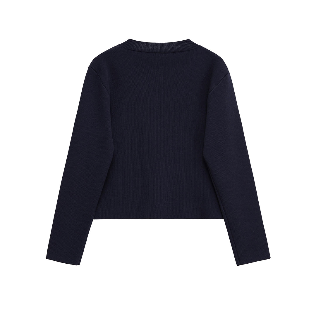 Damen modische Strickjacke mit dekorativem Knopf und elegantem Schnitt Drune