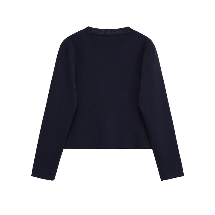 Damen modische Strickjacke mit dekorativem Knopf und elegantem Schnitt Drune