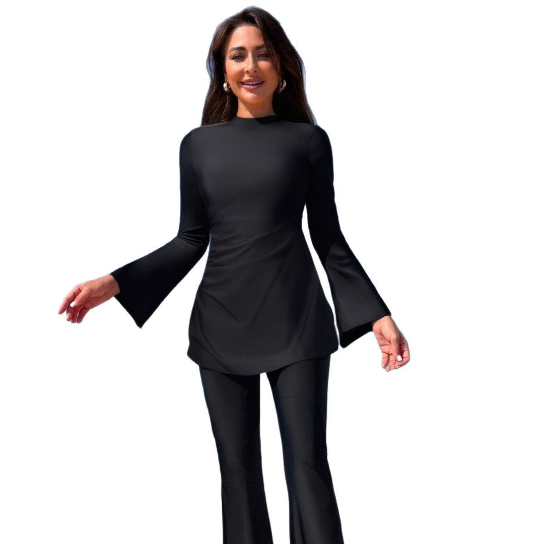 Damen eleganter Strandanzug mit weit schwingendem Oberteil Drune