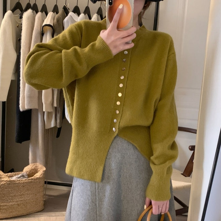 Damen Strickcardigan mit dekorativen Knöpfen und lässigem Schnitt Drune