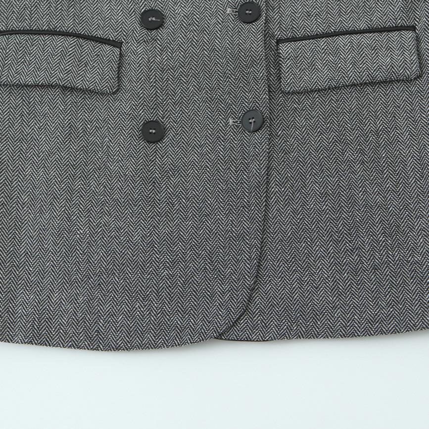 Damen modischer Blazer mit elegantem Houndstooth-Muster und weichem Kragen Drune