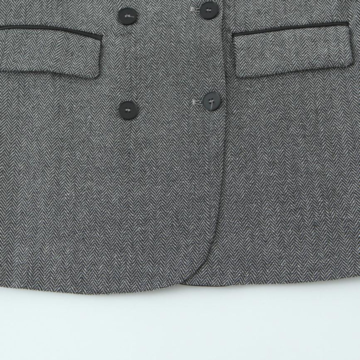 Damen modischer Blazer mit elegantem Houndstooth-Muster und weichem Kragen Drune